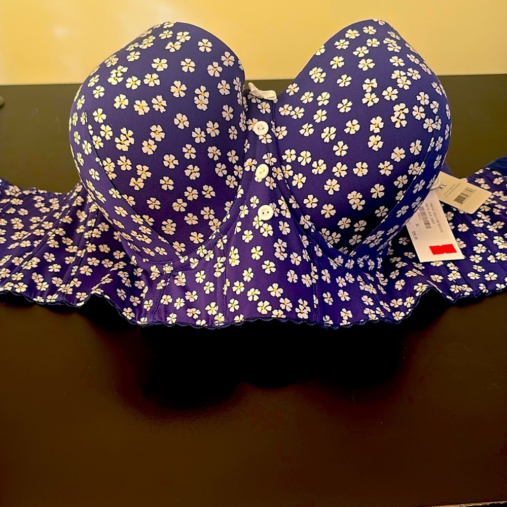 Parfait daisy print blue longline bustier